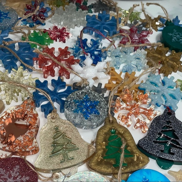 5 pack Handmade Resin unbreakable Ornaments - Picture 5 of 5